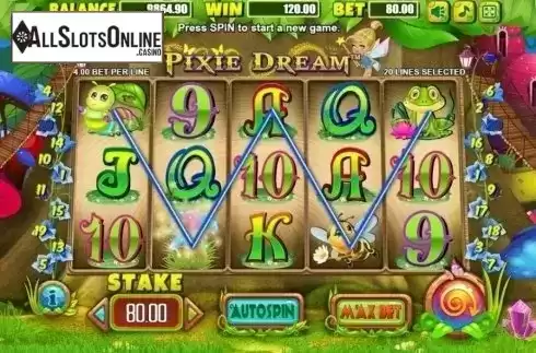 Win Screen. Pixie Dream from Allbet Gaming