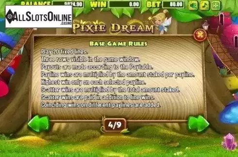 Rules 1. Pixie Dream from Allbet Gaming