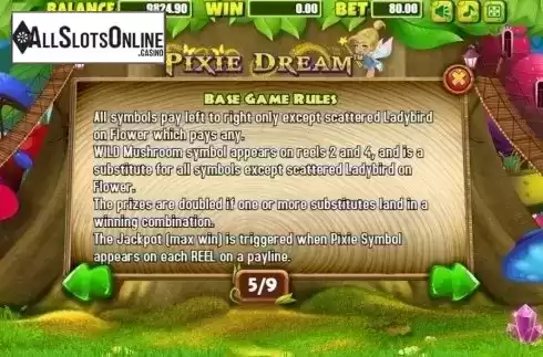 Rules 2. Pixie Dream from Allbet Gaming