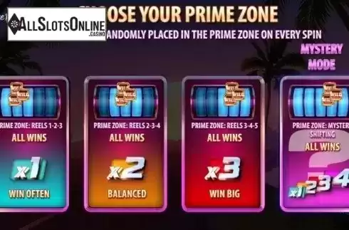 Free Spins 2. Prime Zone from Quickspin