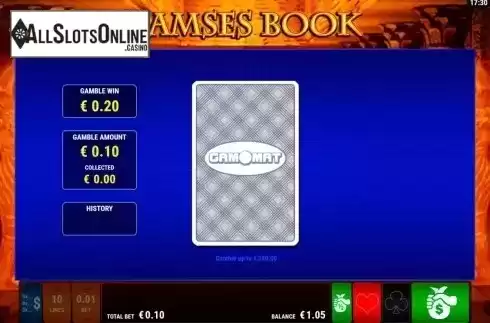 Game workflow 2. Ramses Book from Gamomat
