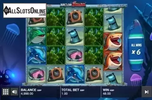 Bonus Game 4. Razor Shark from Push Gaming