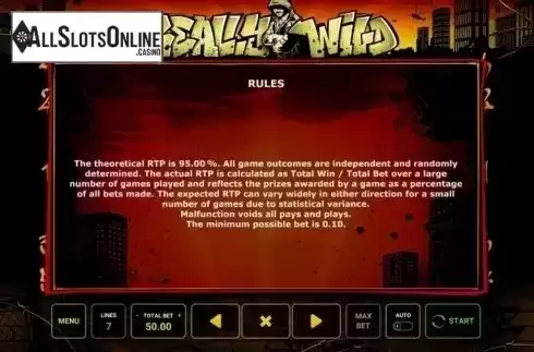 Game Rules. Really Wild from Eurocoin Interactive