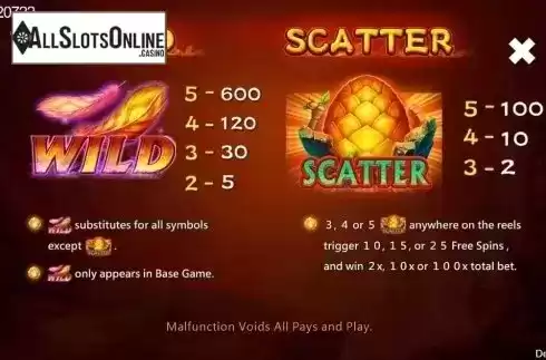 Wild & Scatter. Red Phoenix from CQ9Gaming