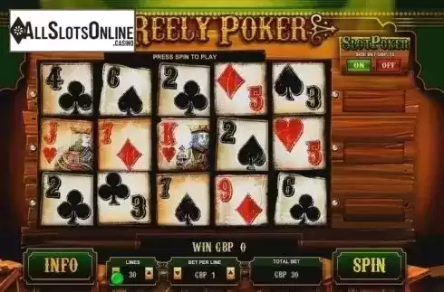 Reel Screen. Reely Poker from Leander Games