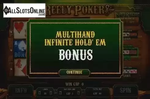 Bonus Game 1. Reely Poker from Leander Games