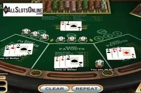 Game Screen. Ride'm Poker (Betsoft) from Betsoft