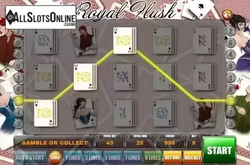 Game workflow 3. Royal Flush from GameX