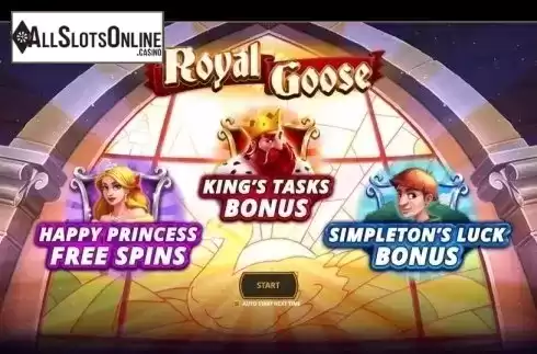 Start Screen. Royal Goose from Cayetano Gaming