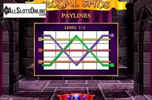 Paytable 4. Royal Spins from IGT