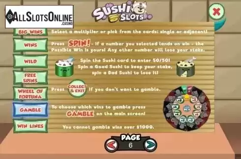 Features 4. Sushi Slots from Slot Factory