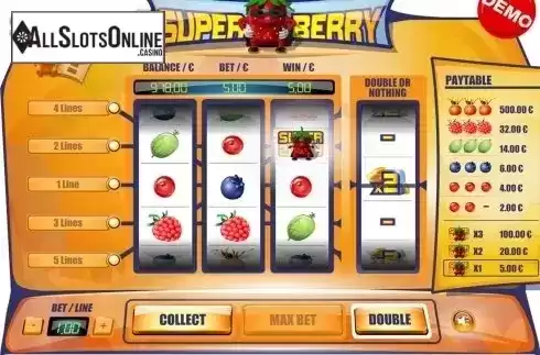 Wild win screen. Super Berry from PAF