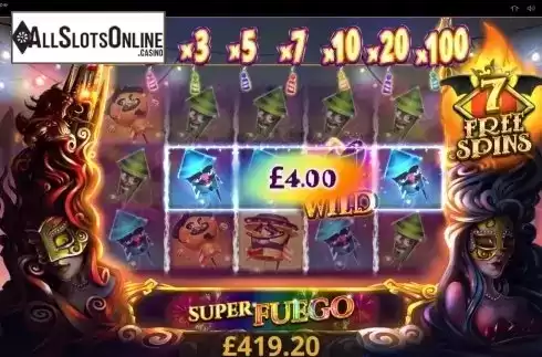 Free Spins. Super Fuego from Cayetano Gaming