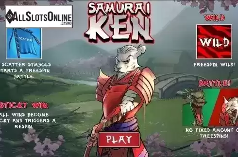 Intro screen. Samurai Ken from Fantasma Games