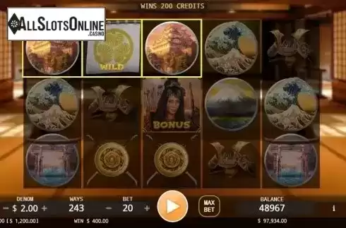 Wild Win screen. Samurai Way from KA Gaming