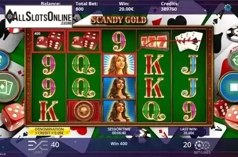 Win screen. Scandy Gold from DLV