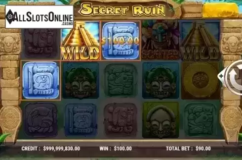 Win Screen 1. Secret Ruin from Slot Factory