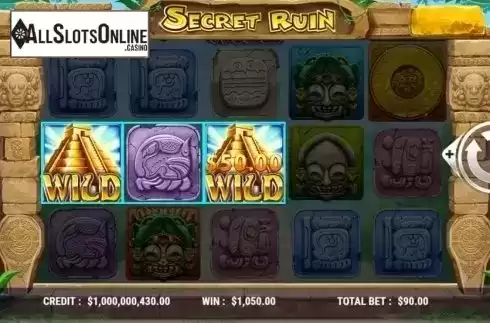 Win Screen 2. Secret Ruin from Slot Factory