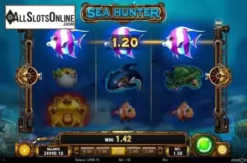 Win Screen . Sea Hunter from Play'n Go