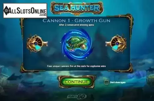 Intro Game screen 1. Sea Hunter from Play'n Go