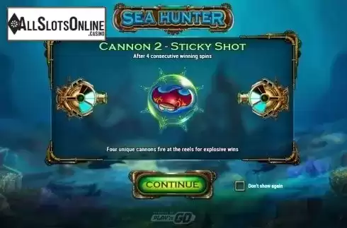 Intro Game screen 2. Sea Hunter from Play'n Go