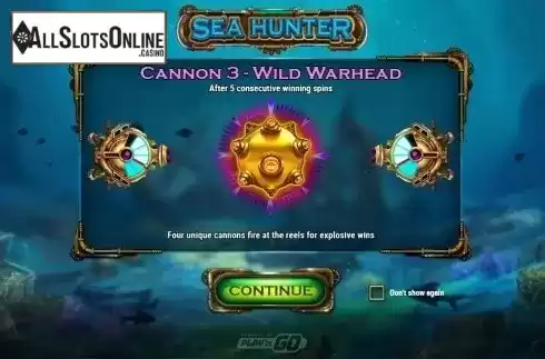 Intro Game screen 3. Sea Hunter from Play'n Go