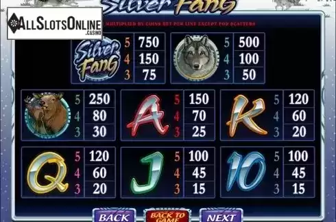 Screen3. Silver Fang from Microgaming