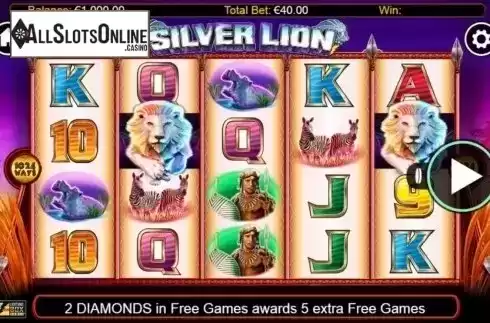 Reel screen. Silver Lion from Lightning Box