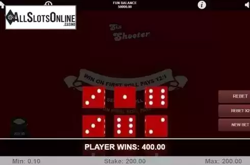 Win Screen. Six Shooter from 1X2gaming