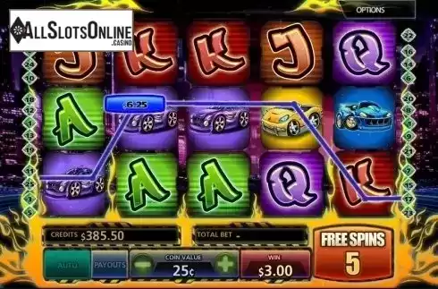 Free Spins screen. Slot Wheels from MultiSlot