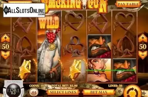 Win Screen. Smoking Gun from Rival Gaming