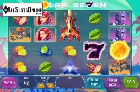 Game Workflow screen. Solar Se7en from Playtech