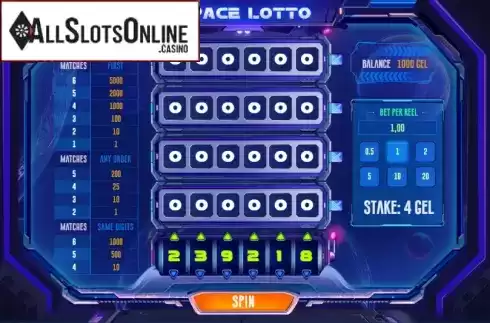Reel Screen. Space Lotto from Smartsoft Gaming