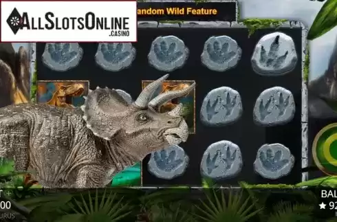 Random Wilds Feature. Spinosaurus from Booming Games