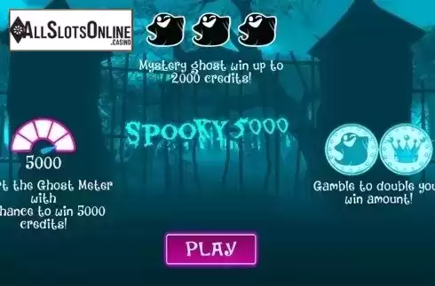 Intro screen. Spooky 5000 from Fantasma Games