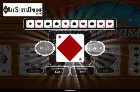 Gamble game screen 2. Turbo Poker from Wazdan