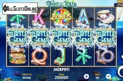 Win Screen. Turtle Gems from Playlogics