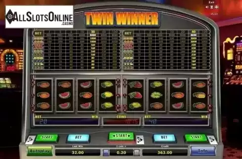 Win Screen . Twin Winner from Novomatic