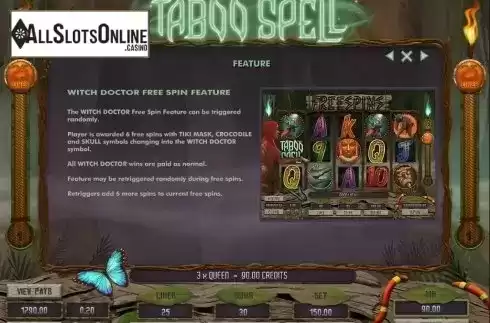 Screen5. Taboo Spell from Microgaming