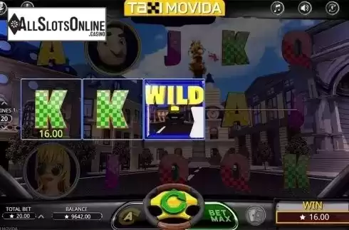 Wild win screen. Taxi Movida from Booming Games