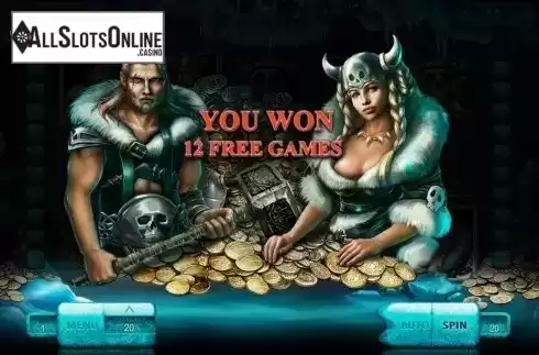 Free Spin intro screen. The Vikings (Endorphina) from Endorphina