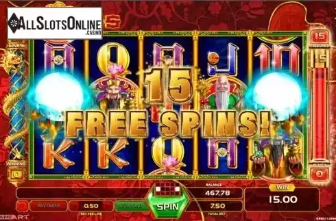 Free Spins Screen. Three Kings from GameArt