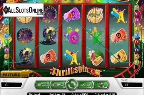 Screen4. Thrill Spin from NetEnt
