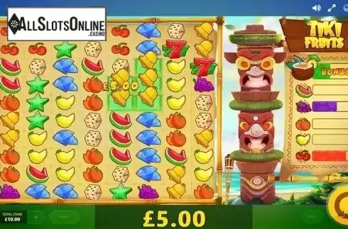Win screen 2. Tiki Fruits from Red Tiger