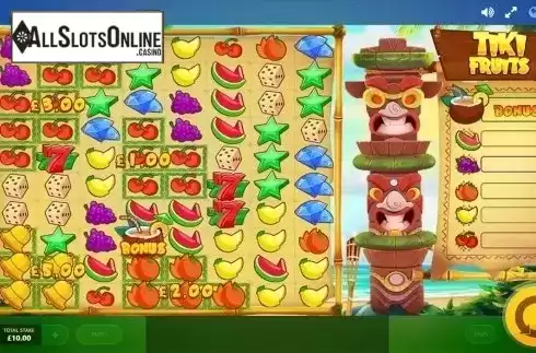 Win screen 4. Tiki Fruits from Red Tiger