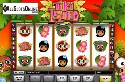 Game Workflow screen. Tiki Island (Gamesys) from Roxor Gaming