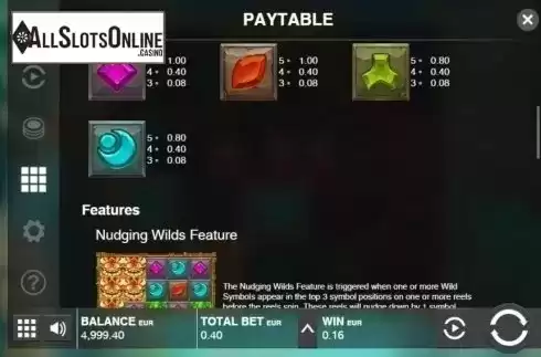 Paytable 2. Tiki Tumble from Push Gaming