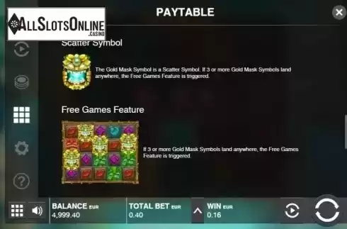 Paytable 3. Tiki Tumble from Push Gaming