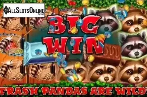 Big win screen. Trash Panda from Incredible Technologies