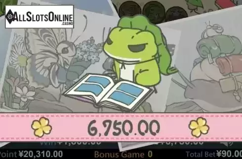 Bonus Game Win. Travel Frog from Virtual Tech